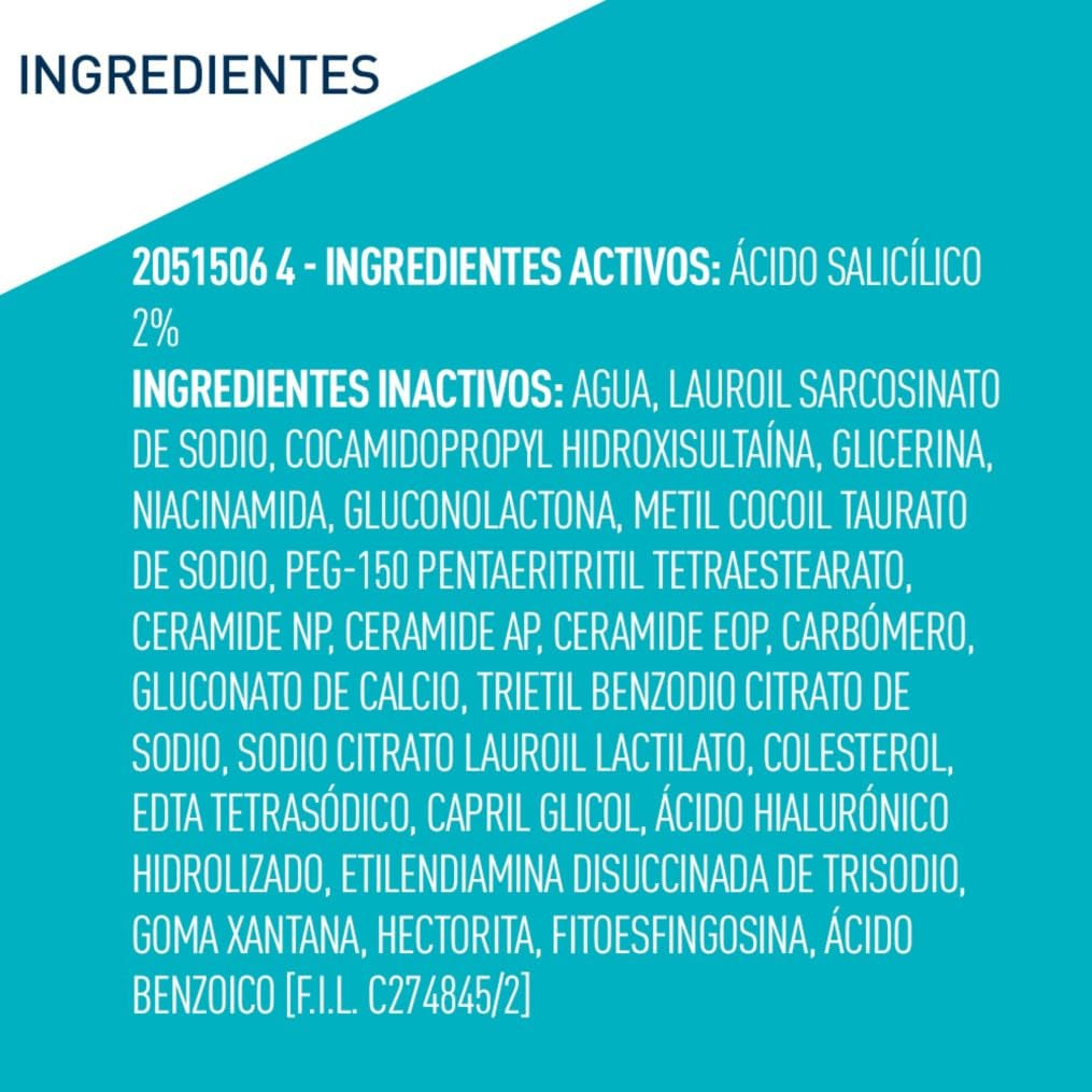 Cerave - Blemish Control, Gel Limpiador Para Acné Y Piel Grasa, Reduce El Acné, Puntos Negros Y Mejora Los Poros, Tratamiento En Gel Con Ácido Salicílico, 473 Ml